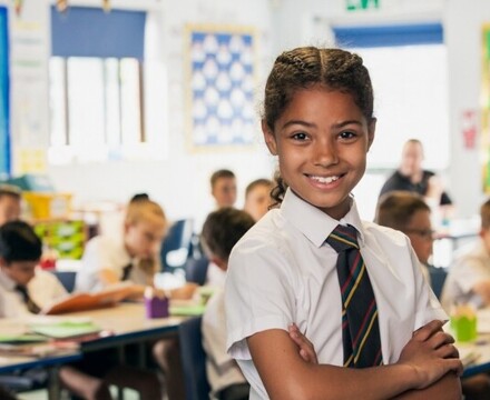 Hillside pupil smiling in classroom