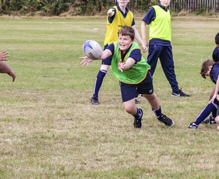 Waingels college pupils playing rugby